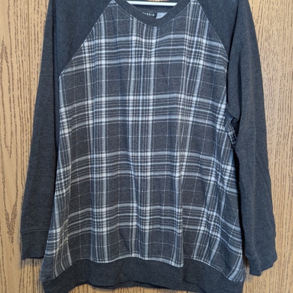 Torrid Classic Fit Cozy Fleece Crew Neck Raglan Sweatshirt Plaid Plus Size 2 - Picture 3 of 3